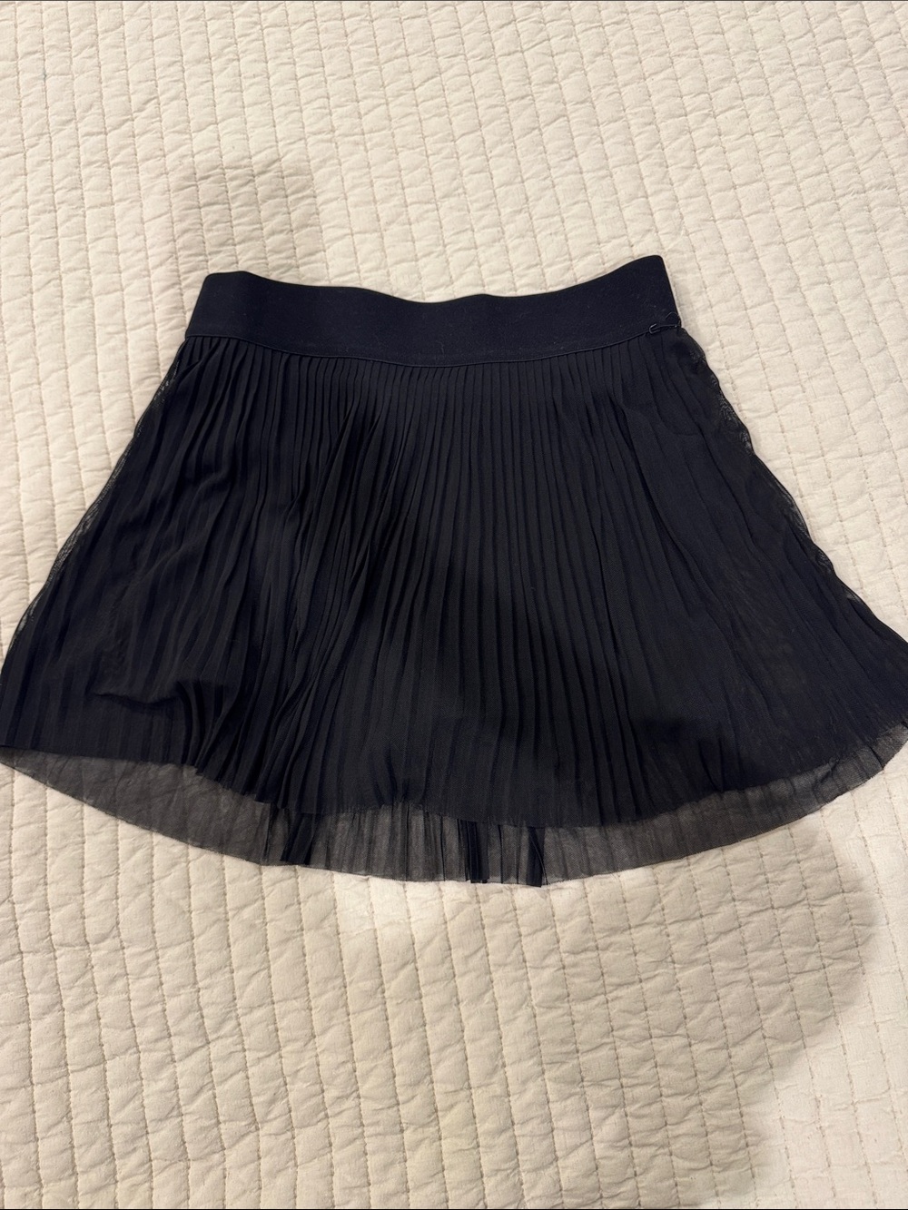 Black mesh Pleated Mini tennis Skirt nwot